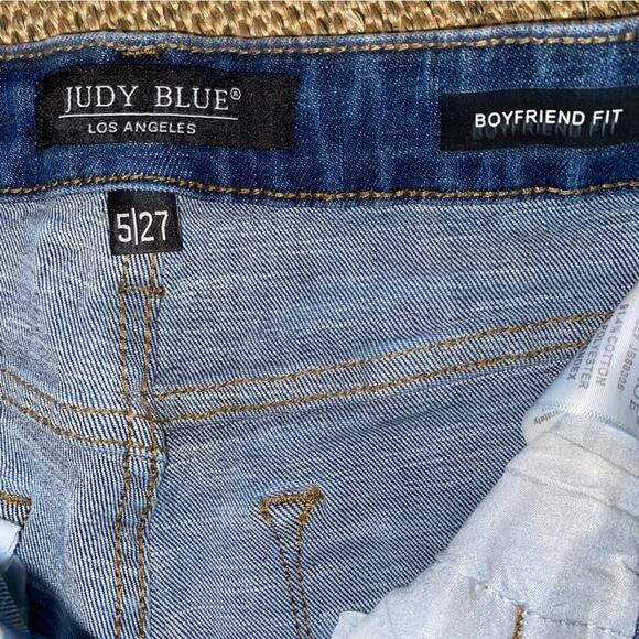 Judy Blue $79 Patch Perfect Boyfriend Thermal Patch Jeans 5 / 27” EUC - Picture 11 of 16